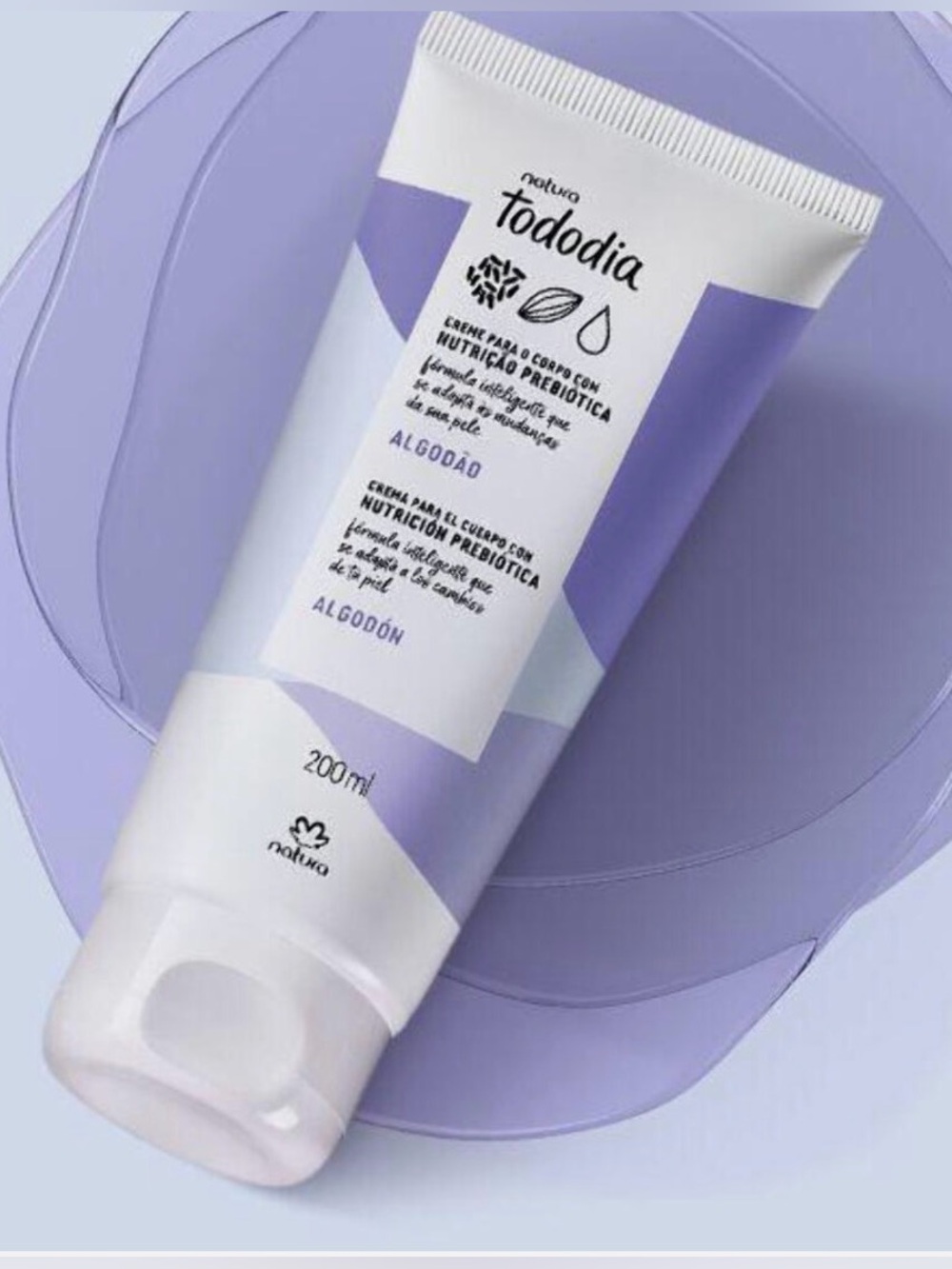 Natura TODODIA Algodão / Nutritious Deodorant Cream For Body Cotton - 200ml new